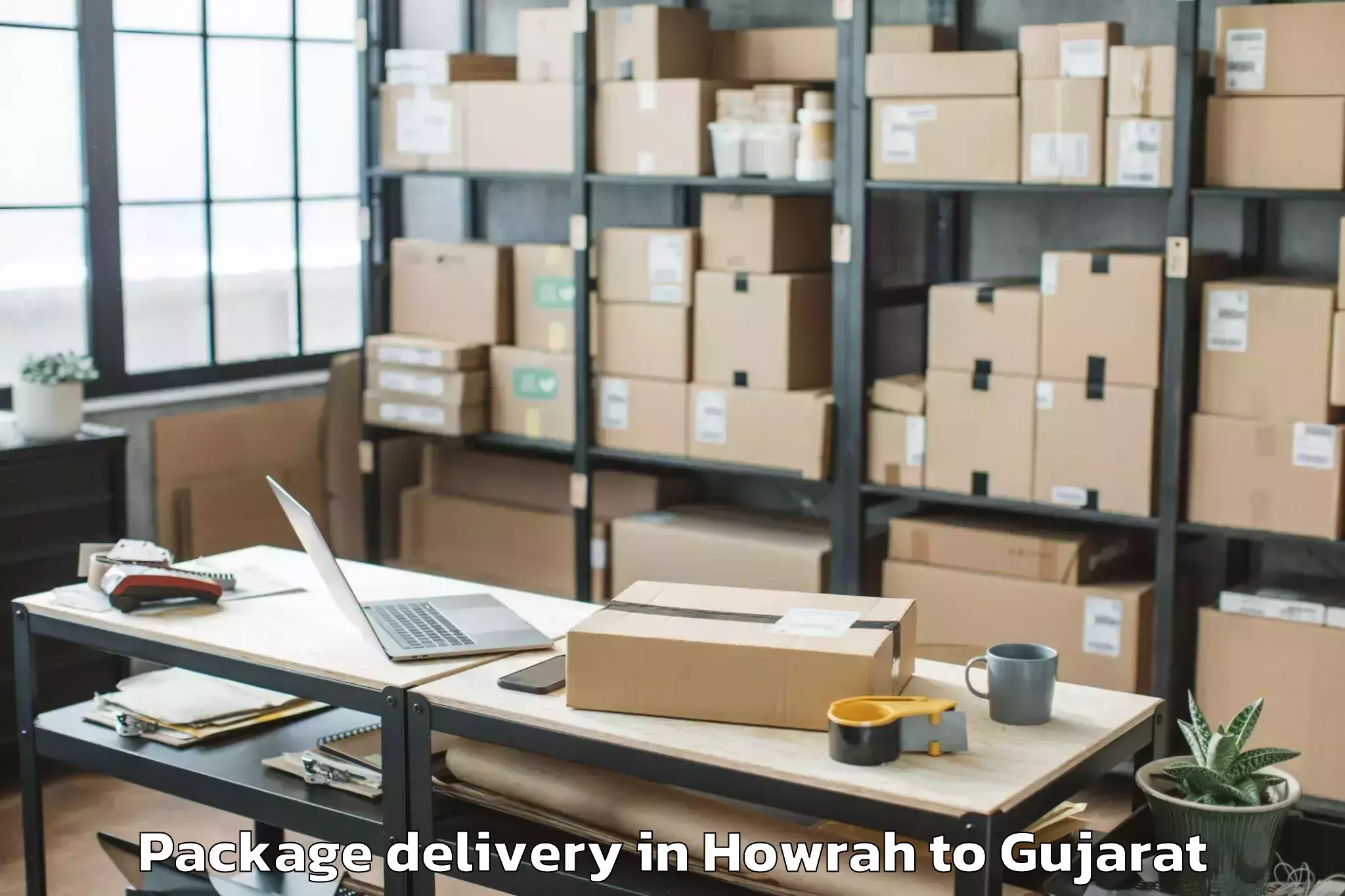 Book Howrah to Jhagadia Package Delivery